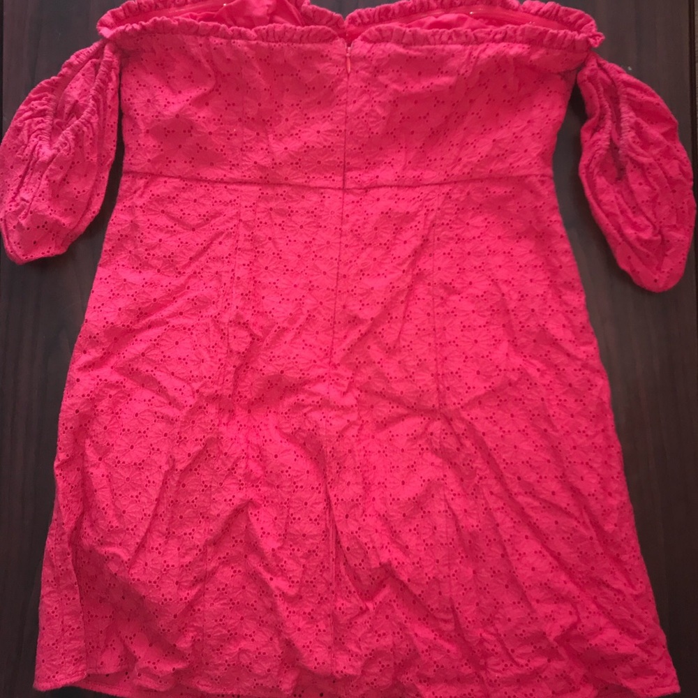 Off-the-shoulder Red Dress - Picture 3 of 4